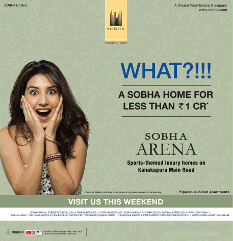 Sobha Arena sports-themed luxury homes on Kanakapura Main Road, Bangalore Update